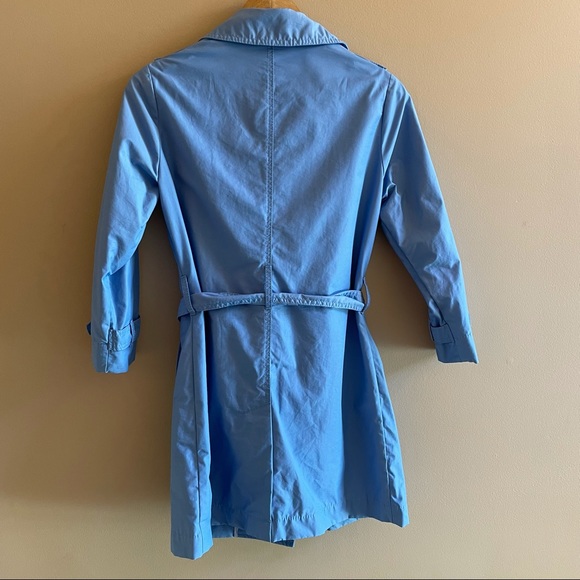 Gap cornflower blue trench coat SIZE XS - Picture 3 of 4